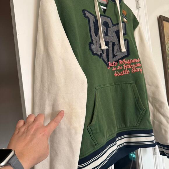 Hustle Gang hoodie embroidered green white bear Small - Picture 3 of 8